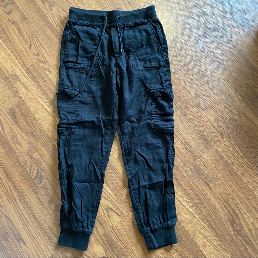Garage size xs black cargo jogger pants